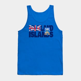 Falkland Island flag stencil Tank Top